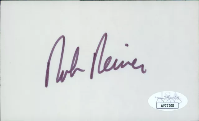 Rob Reiner Actor Director Signed 3x5 Index Card JSA Authenticated
