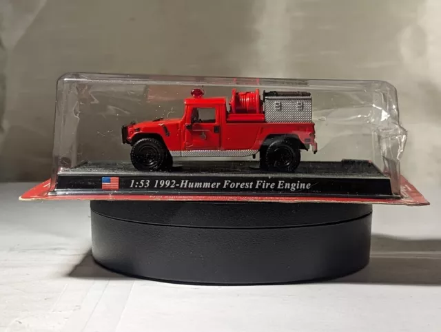 1992 Hummer Forest Fire Engine: Del Prado Diecast Model: 1:53 USA: BUBBLE DAMAGE