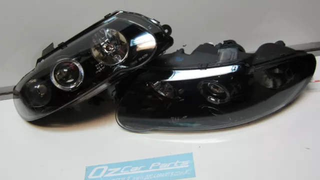 VX VU SS EXECUTIVE Altezza ANGEL EYE Black Headlights Holden Commodore PAIR NEW