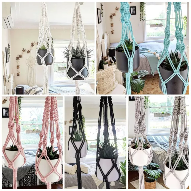 Macrame Plant Hanger - Various Colours - Handmade