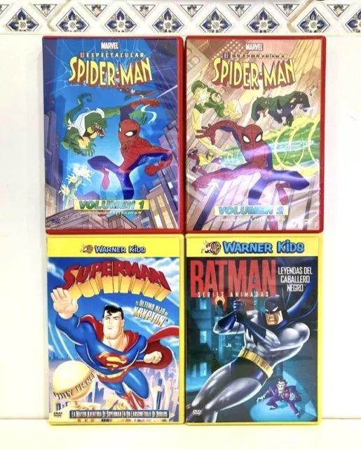 Spiderman, Batman, Y Superman DVD Dibujos En Perfecto Estado