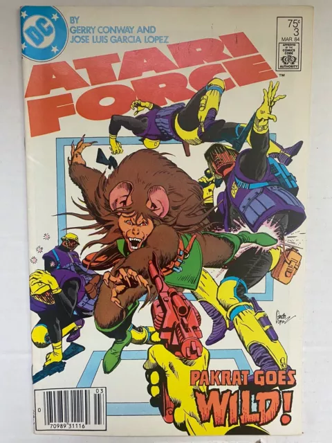ATARI FORCE #3 *Near Mint* I Saw You Die 1984 PAKRAT GOES WILD! DC Comics