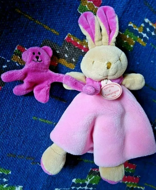 Pp /  Doudou Et Compagnie Plat Lapin Rose Les Animaux Graffitis Kom 9