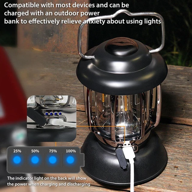 LED Lights Tent Lamps Portable Camping Torch Lantern Hiking Outdoor B5T4