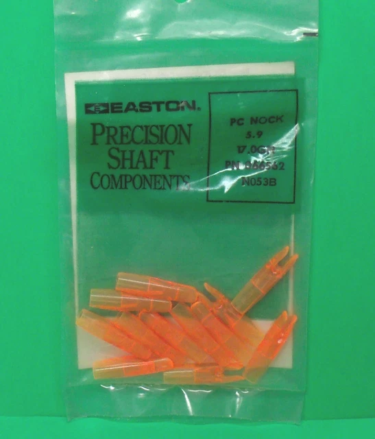 Original Easton Precision PC 5.9 Carbon Arrow Replacement Nocks - Flo Orange