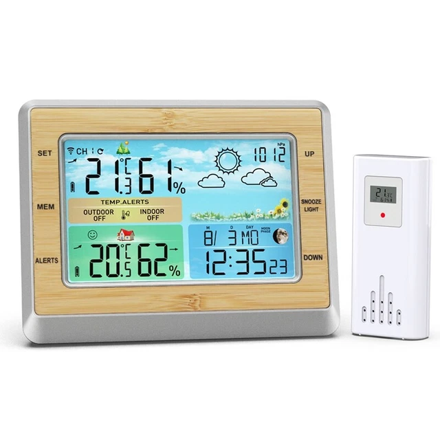 Capteur Température Humidité Extérieur Sans Fil 433,92 MHz Pour Station Météo - Portée 60 M, Pile AA