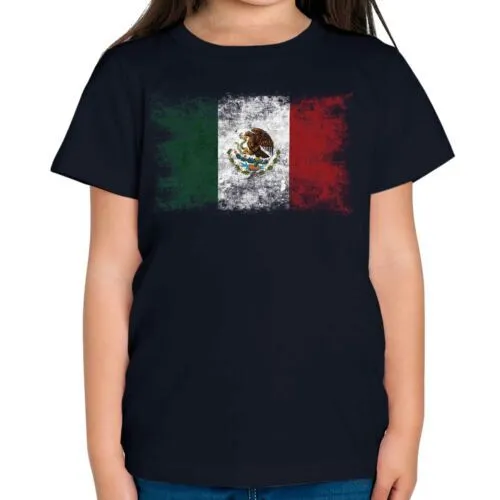 Mexico Affliggere Bandiera T-Shirt Top México Messicano M? Xihco T-Shirt Pallone