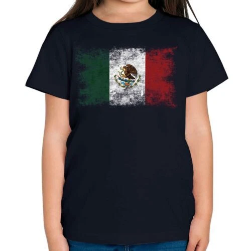 Mexico Affliggere Bandiera T-Shirt Top México Messicano M? Xihco T-Shirt Pallone