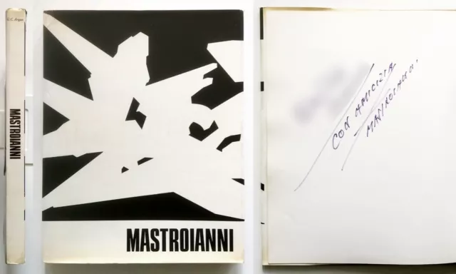Mastroianni di Giulio Carlo Argan Autografato 1971 Ottimo
