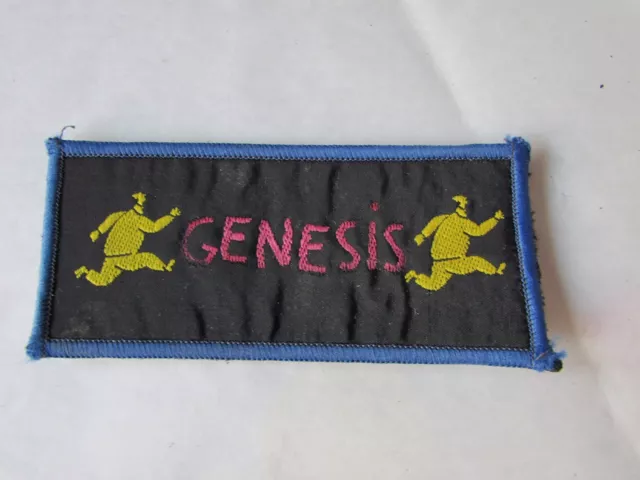 Original GENESIS Legendary Band Rectangle Shaped 1980's Sew on Badge / Patch