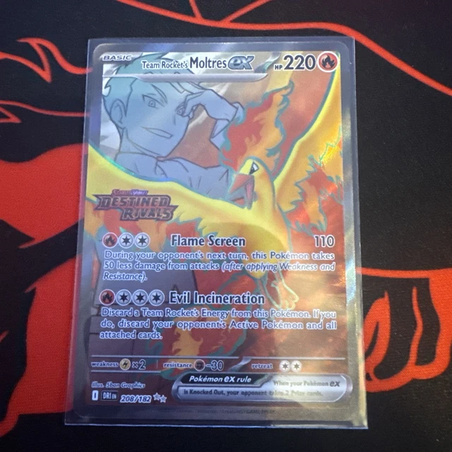 POKÉMON TCG TEAM Rockets Moltres EX Destined Rivals Stamped UPC Promo ...