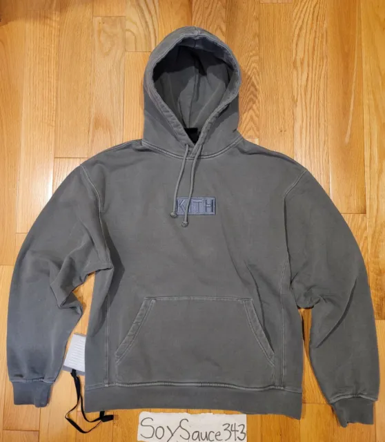 NEW KITH WILLIAMS Iii The Palette Box Logo Hoodie Asteroid Size Xs 