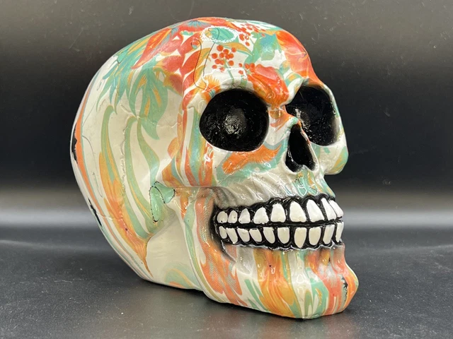 4.5” Day Of The Dead Floral Flower Botanical Skull