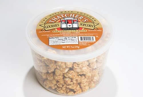 Thatcher's Specialties Popcorn Caramel Corn 10-Ounce Tubes Pack of 12