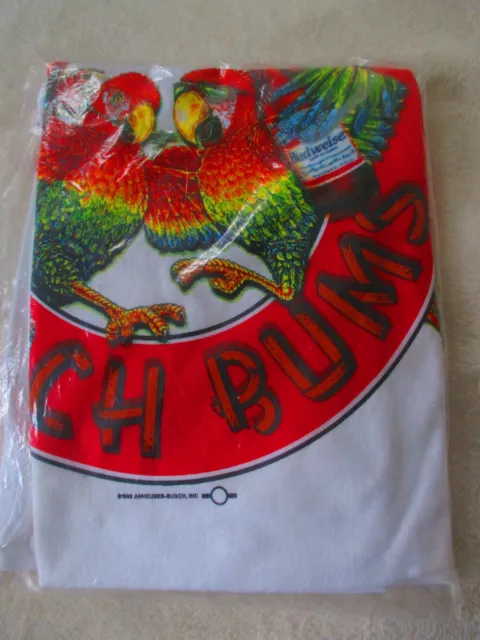 Collectible Beer T-Shirt Advertising Anheuser Busch Budweiser Beach Bums XL MIP