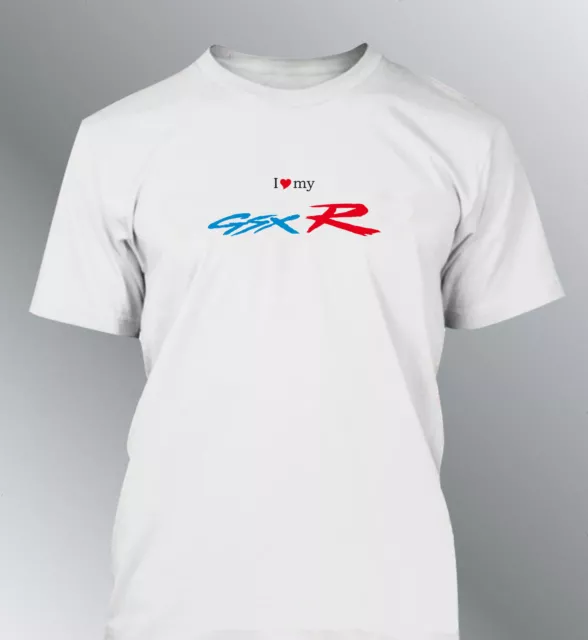 Tee shirt personnalise GSXR S M L XL XXL homme col rond moto GSX-R