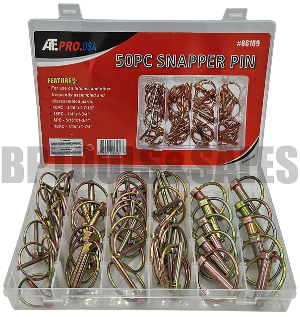 380 Pcs Heavy Duty Pin Kit, Hitch, R, Hair, Lynch, PTO Pins For Trucks, Trailers - View #12