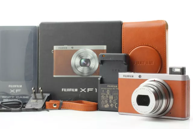 w/ Box Case [MINT] Fujifilm XF1 Brown 12.0MP Compact Digital Camera From JAPAN