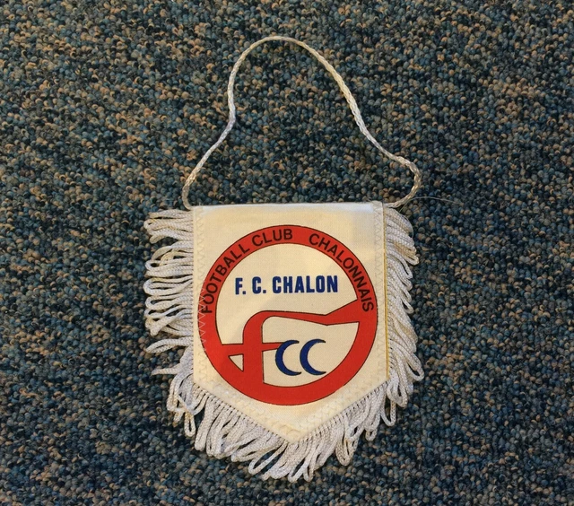 Ancien Fanion Officiel Sport Foot Football Club Chalonnais Fc Chalon Rare