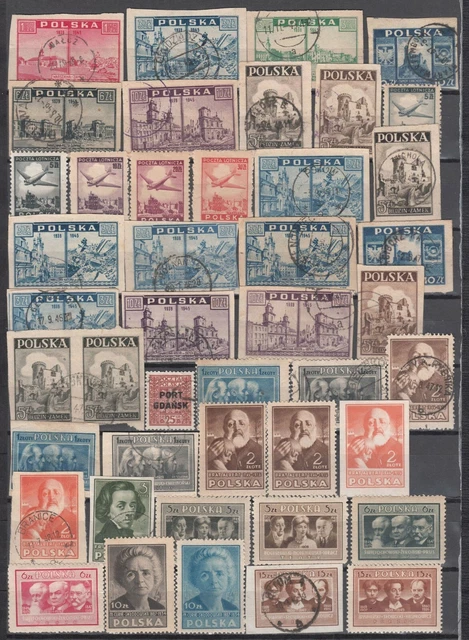 Poland 1919-1952 Nice Lot of Mixed Stamps