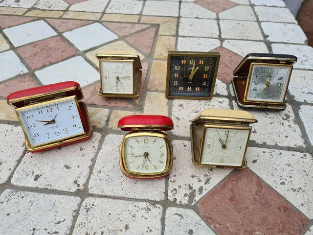 Piccola collezione 6 sveglie da viaggio vintage tutte funzionanti