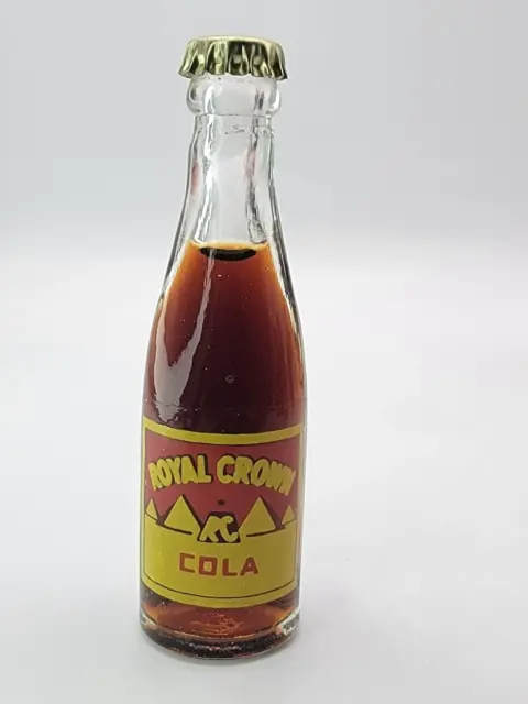 Vintage RC Cola Soda Drink Mini Miniature  3" Glass Bottles Royal Crown