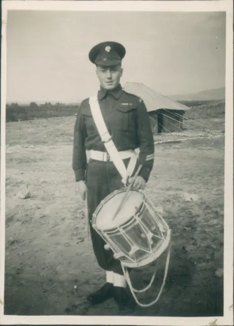 PHOTO POST WW2 3rd Battalion Grenadier Guards Drummer Palestine 1945 £ ...