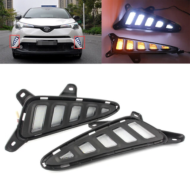 2 pz. Luce Diurna LED Luce Lampeggiante DRL per Toyota CHR C-HR 2018