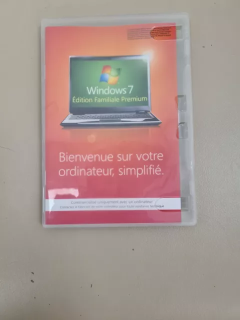 Microsoft Windows 7 Home Premium Sp1 DVD officiel 64 bit français (no licence)