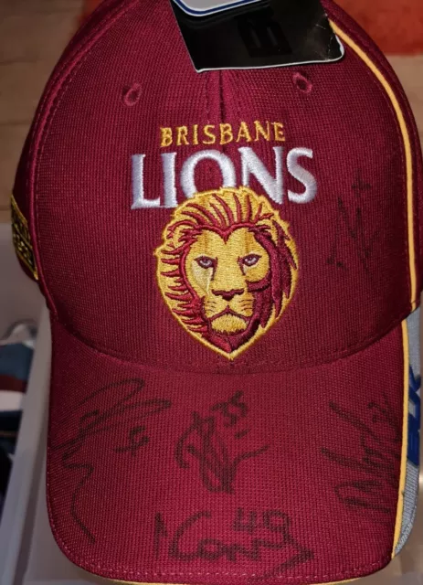 ** Official AFL Brisbane Lions Signed Cap - New **