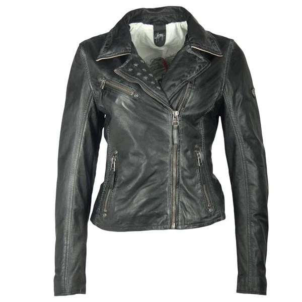 Kunstlederjacke Lederjacke Damen Mit Sternen REPUBLIX Lederjacke