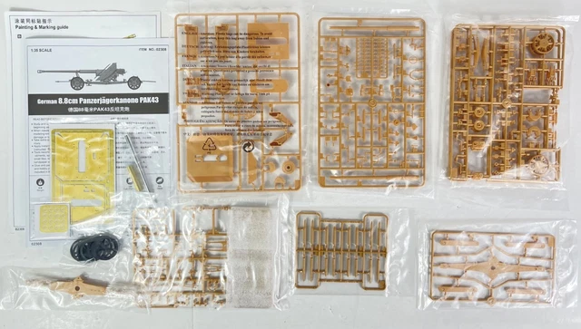 Trumpiter TRUMPETER 02308 1:35 Scale German 8.8cm Panzerjägerkanone PAK43 Model ...