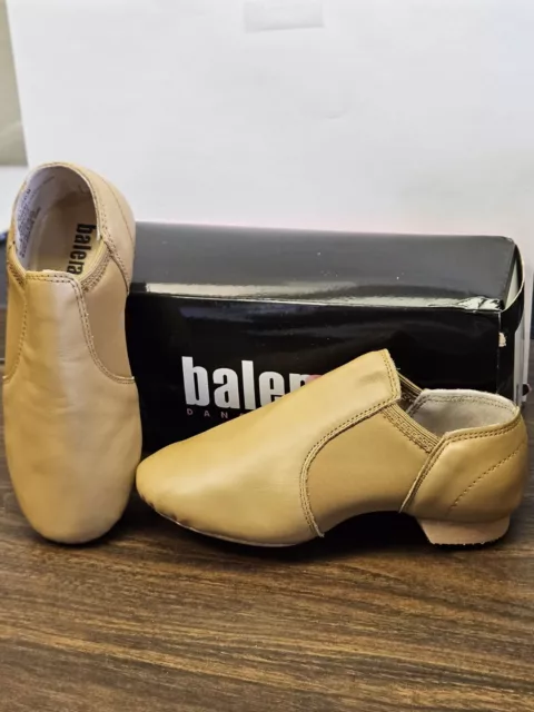 Slip-On Jazz Shoe B80  By Balera Dancewear Caramel Color Dance Shoes New In Box