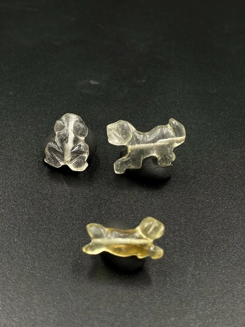Ancient Bagan Period South East Asia Burma Crystal Frog Tiger Figure Amulet Bead