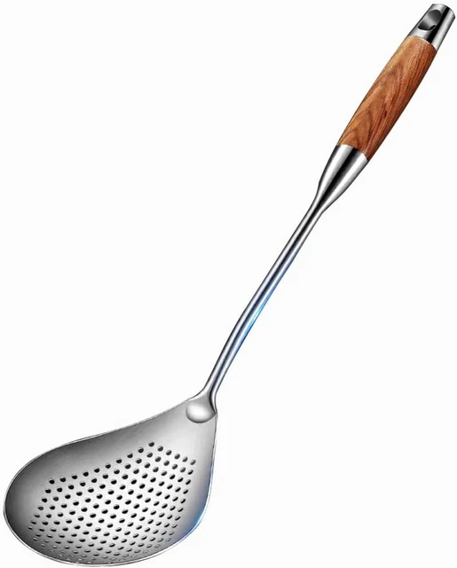Cuchara ranurada Skimmer - 16,5 pulgadas pequeño acero inoxidable 304 colador de pasta araña S