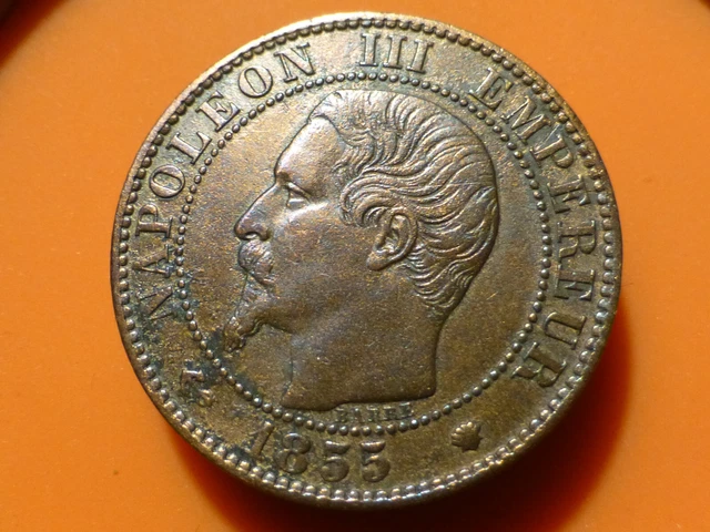 5 Centimes - Napoleon Iii - 1855 Ma (Ancre) - Rare & Tres Rare Qualite Ttb !