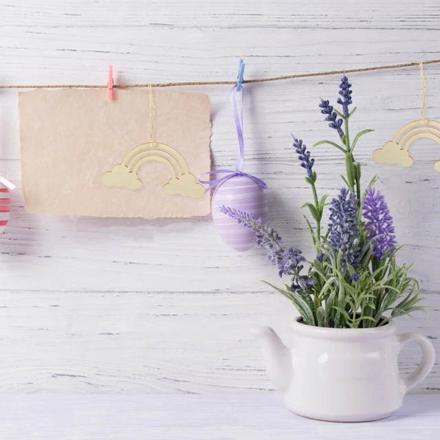DIY Bastelausschnitte Regenbogen-Holzspäne Holzhandwerk Mit Seil
