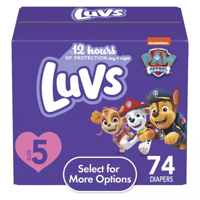 Luvs Diapers Size 5, 74 Count FREE SHIPPING US