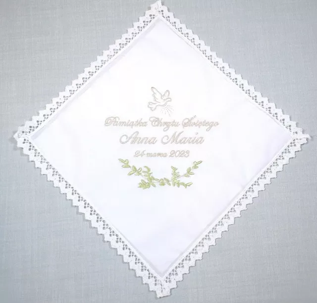 Personalised baby christening/baptism symbolic robe . szatka do chrztu