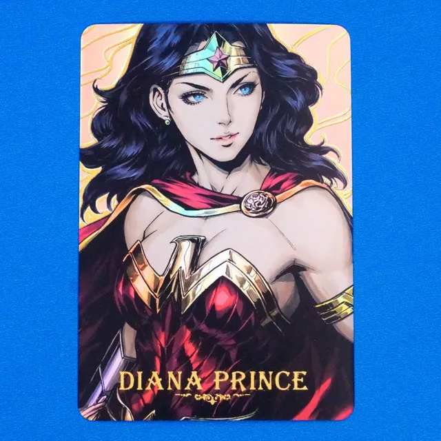 DC Comics Wonder Woman Diana Prince Rainbow Foil Holo Character Art Card B