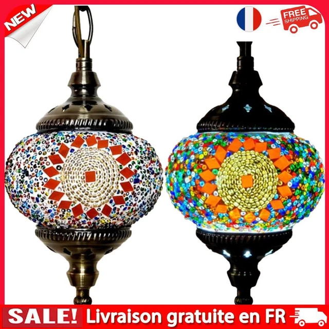 Lustre plafonnier suspendu mosaïque Turque Marocaine lampe