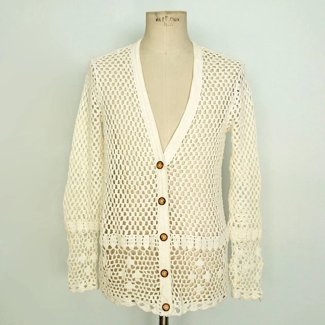 Cardigan Vintage Donna Michael Kors 100% Cotone Tg.l Art.9654