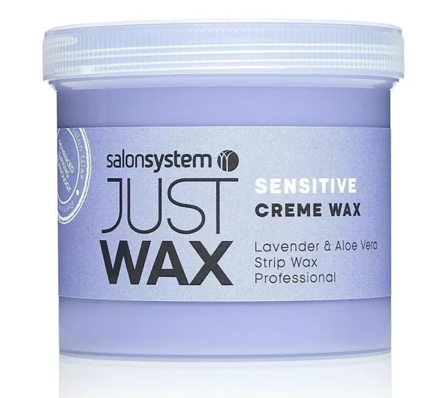 Salón System Just Wax - Tira de crema sensible a lavanda y aloe 450 g