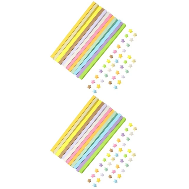 24 piezas de papel decorativo de origami para niños papel estrella de doble cara