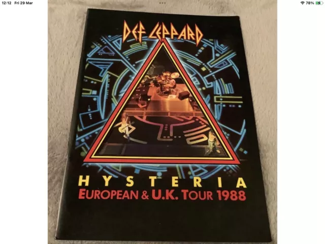 Def Leppard - Hysteria Tour Programme 1988