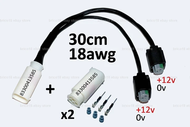 BMW Y Accessory Cable 30cm/18awg/2p + x2 83300413585 - R1200 R1250 GS RS RT XR