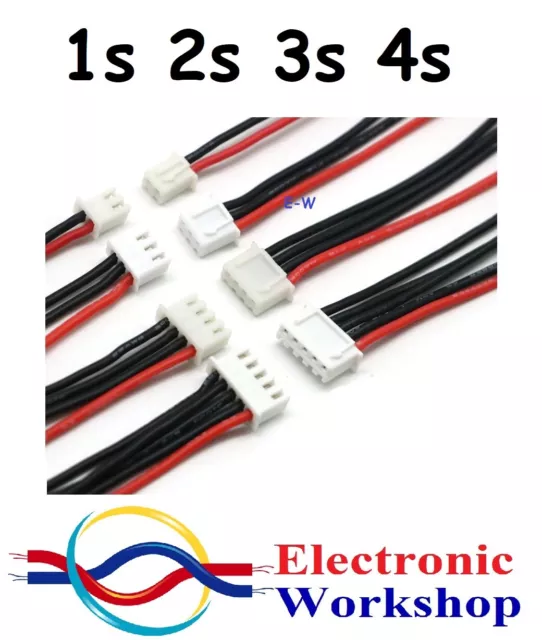 2x Lipo Battery Balance Lead Wires. 1s, 2s, 3s, 4s RC Airsoft Battery UK Seller