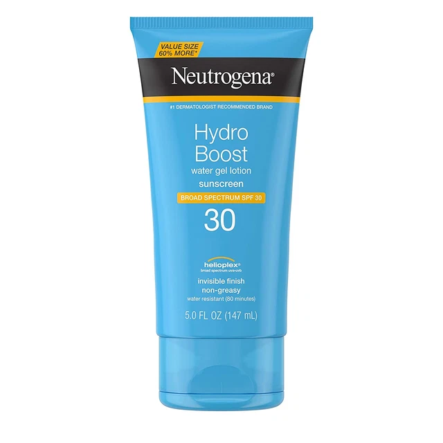 Neutrogena Hydro Boost Water Gel Non-Greasy Moisturizing Sunscreen Lotion with B