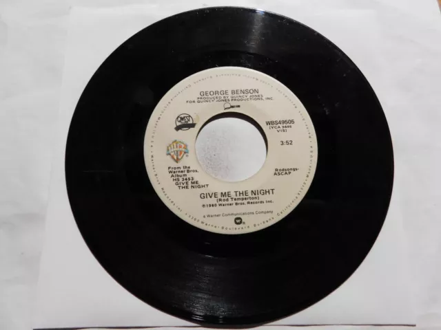 GEORGE BENSON Warner Bros. 45 RPM GIVE ME THE NIGHT / DINORAH, DINORAH