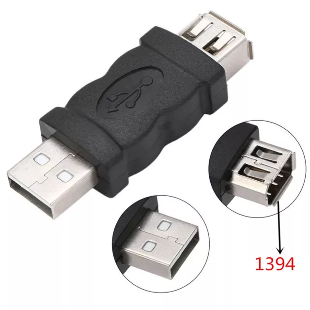 Firewire IEEE 1394 6 Pin Female to USB Type A Male Extension Adapter Connector 2